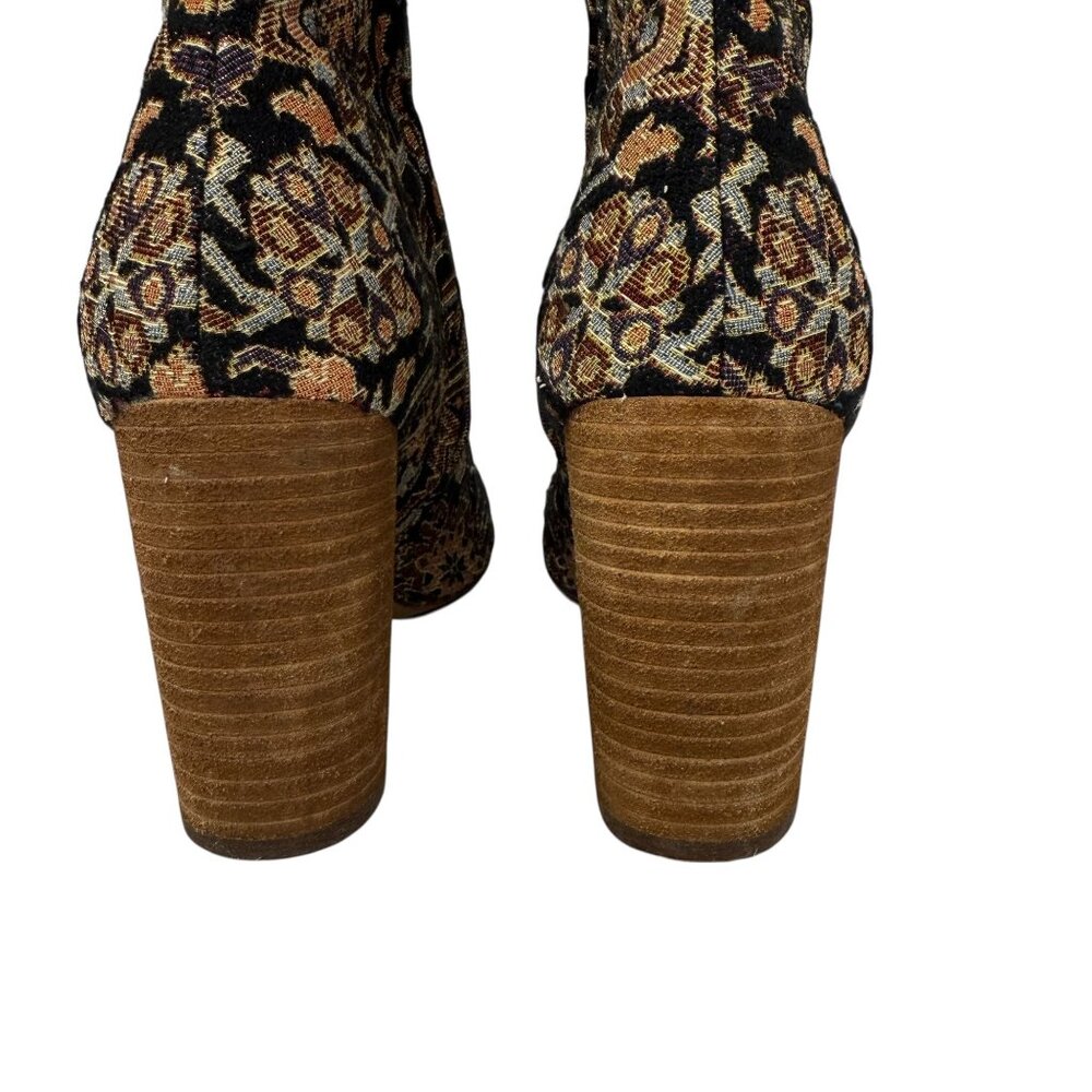 Sam Edelman for Anthropologie Corra Tapestry Ankle Boots Sz 7 - Picture 8 of 16
